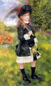 young girl with a parasol Pierre Auguste Renoir Oil Paintings